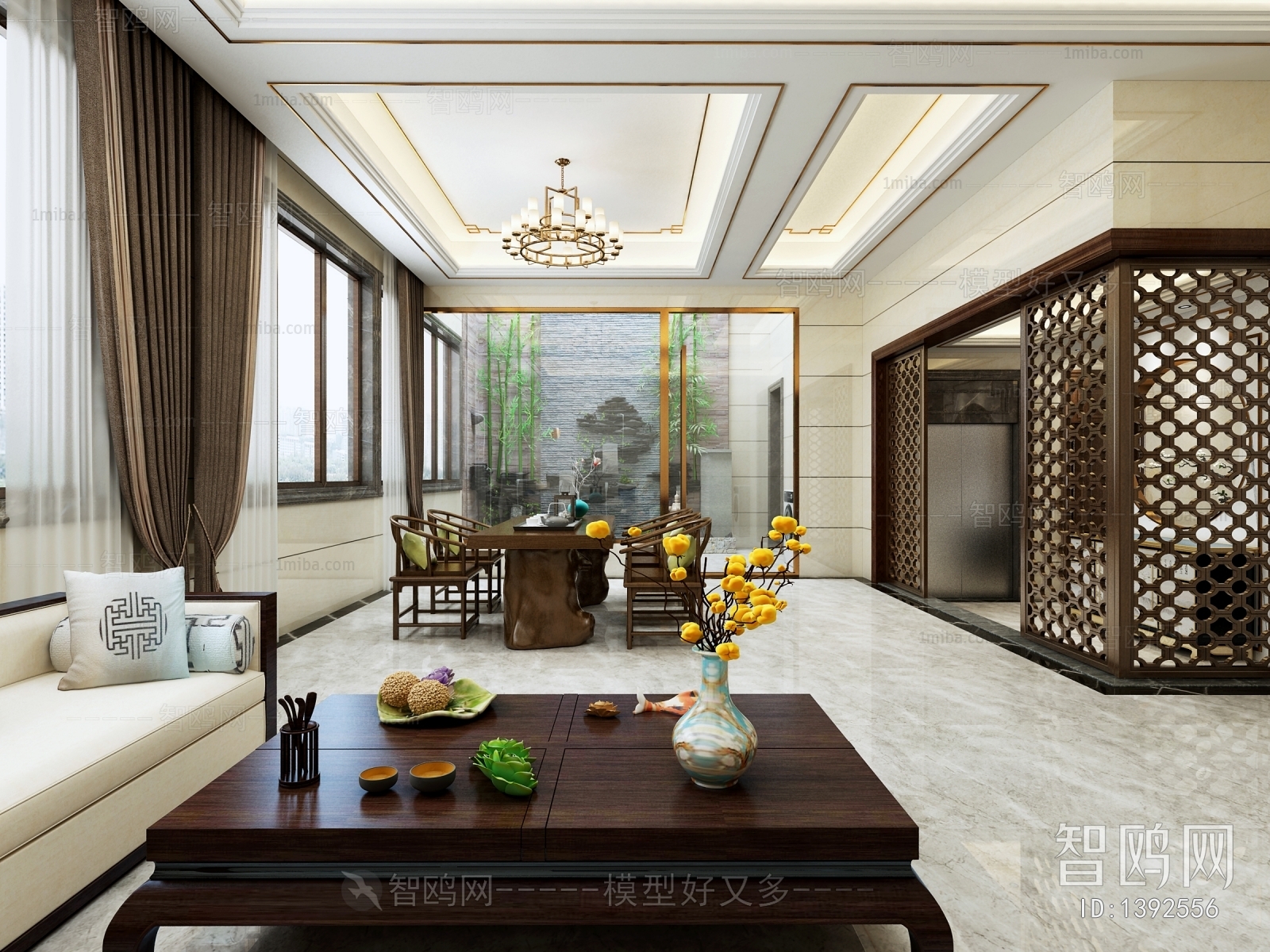 New Chinese Style A Living Room