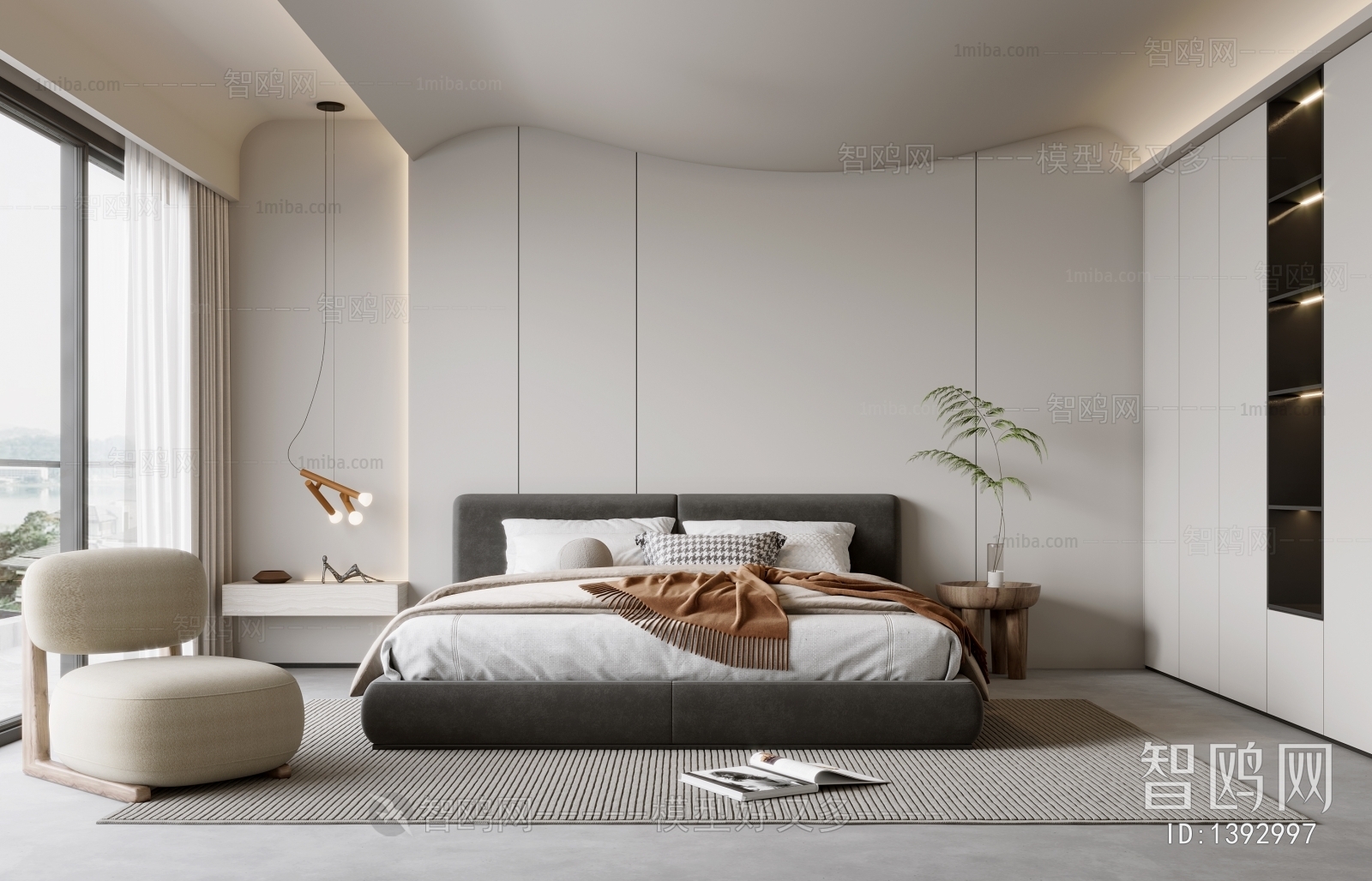 Modern Wabi-sabi Style Bedroom