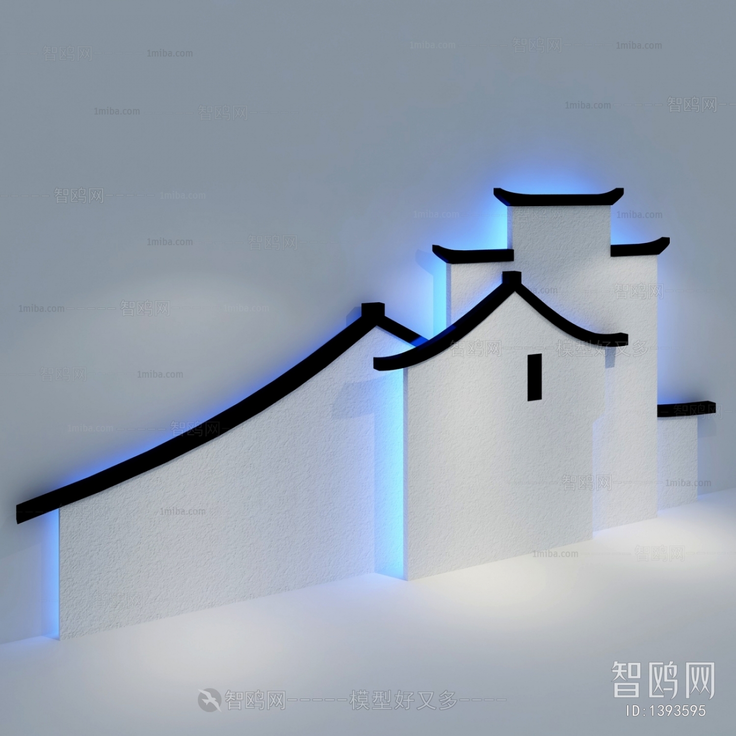 新中式徽派建筑墙饰