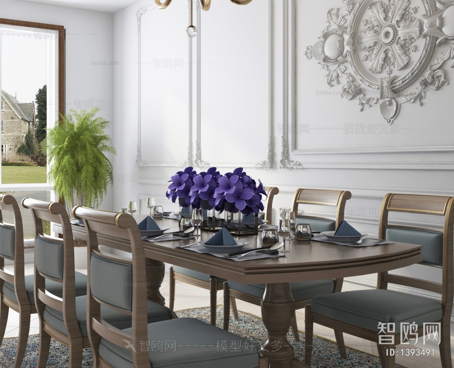 European Style Dining Table And Chairs