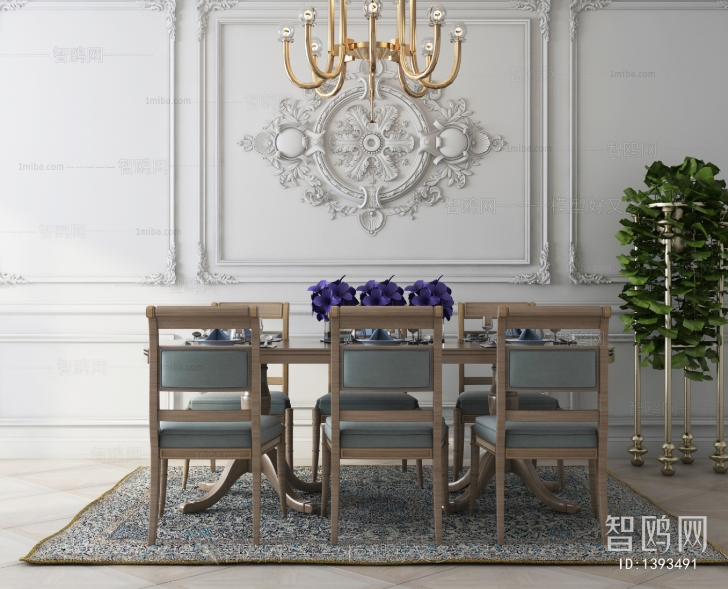 European Style Dining Table And Chairs