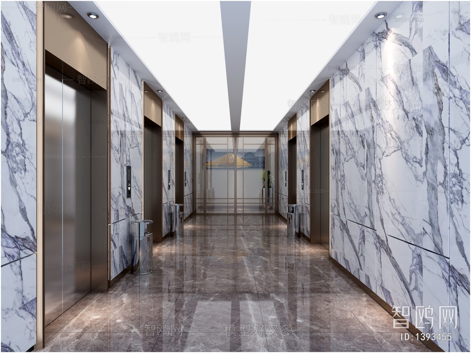 Modern Office Elevator Hall