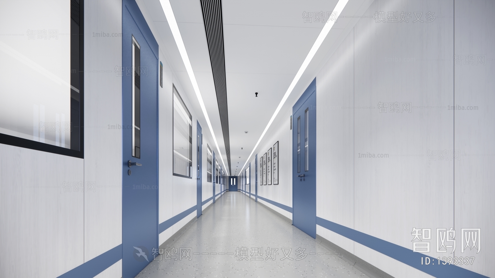 现代实验室走廊过道