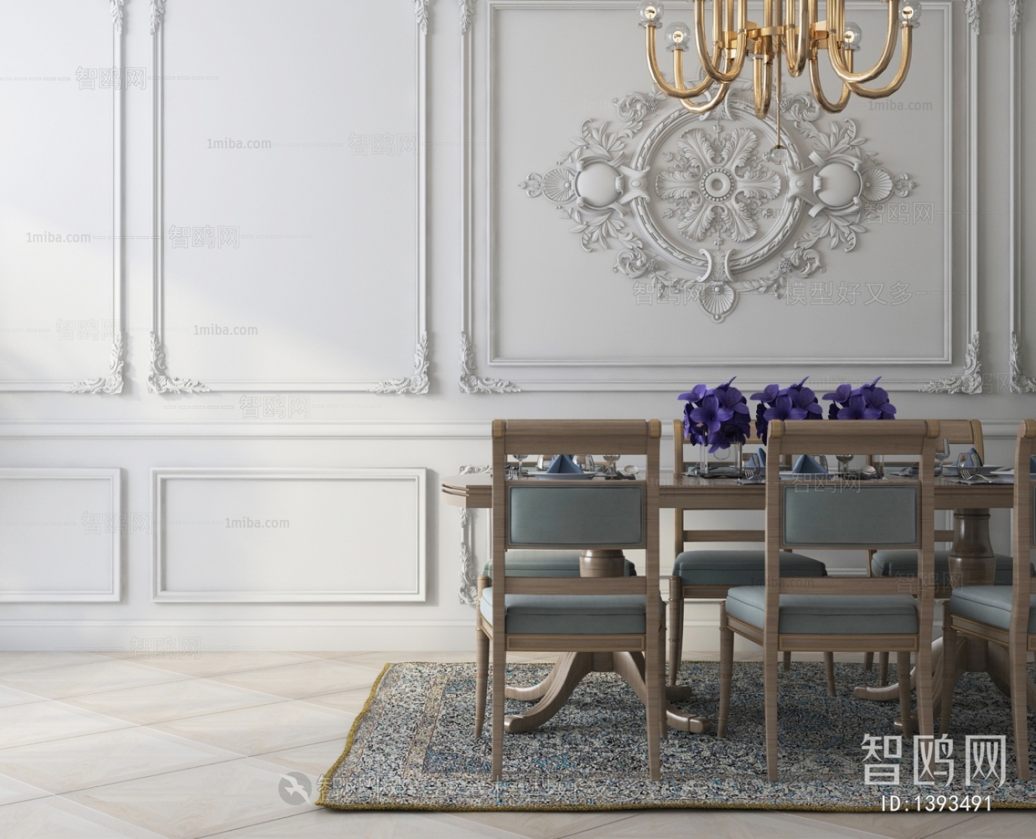 European Style Dining Table And Chairs