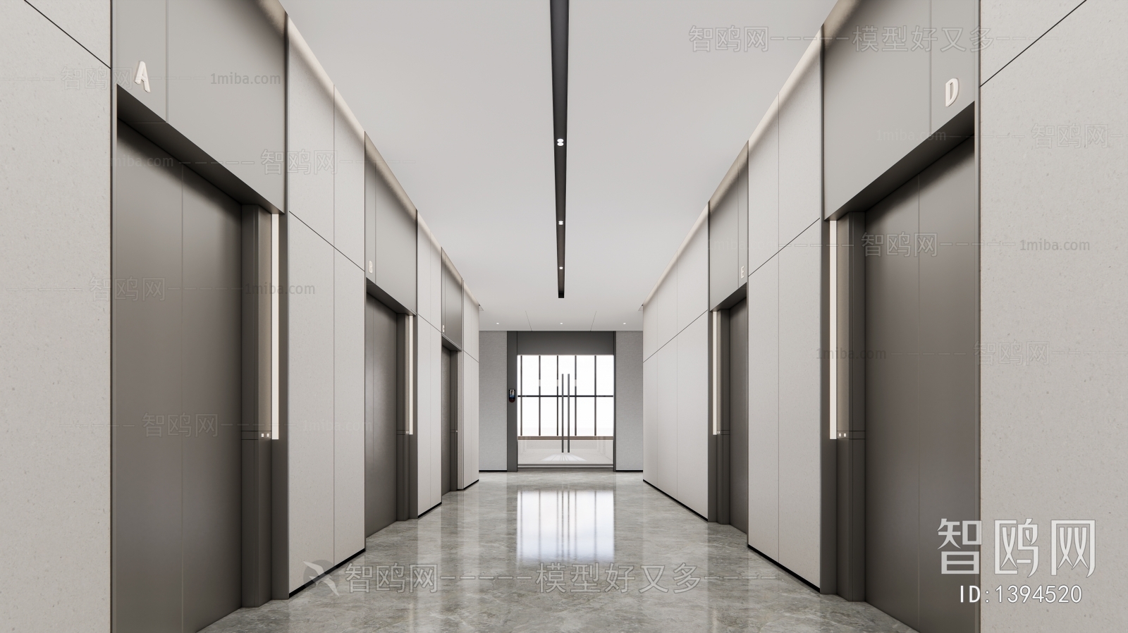 Modern Office Elevator Hall