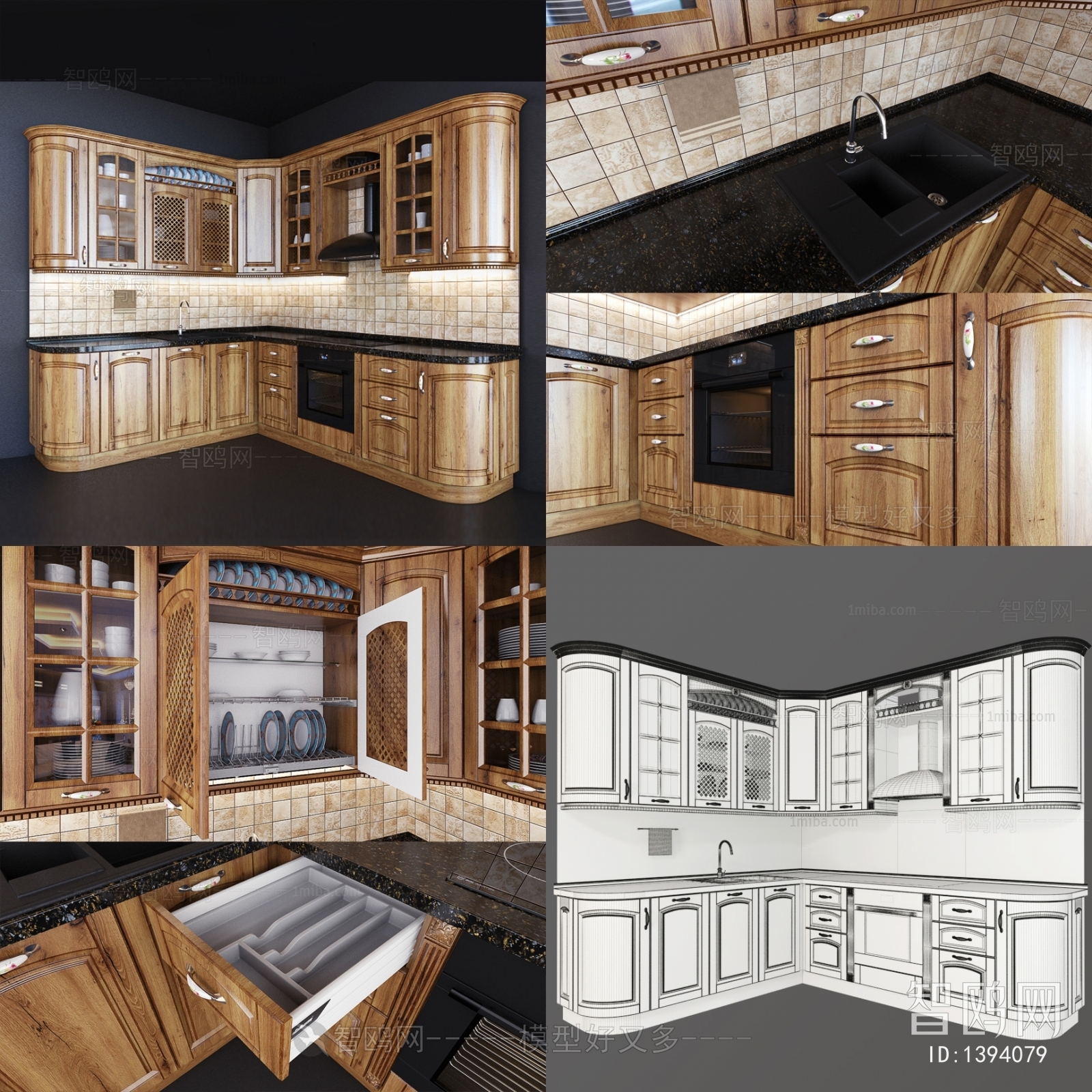 European Style Kitchen Cabinet