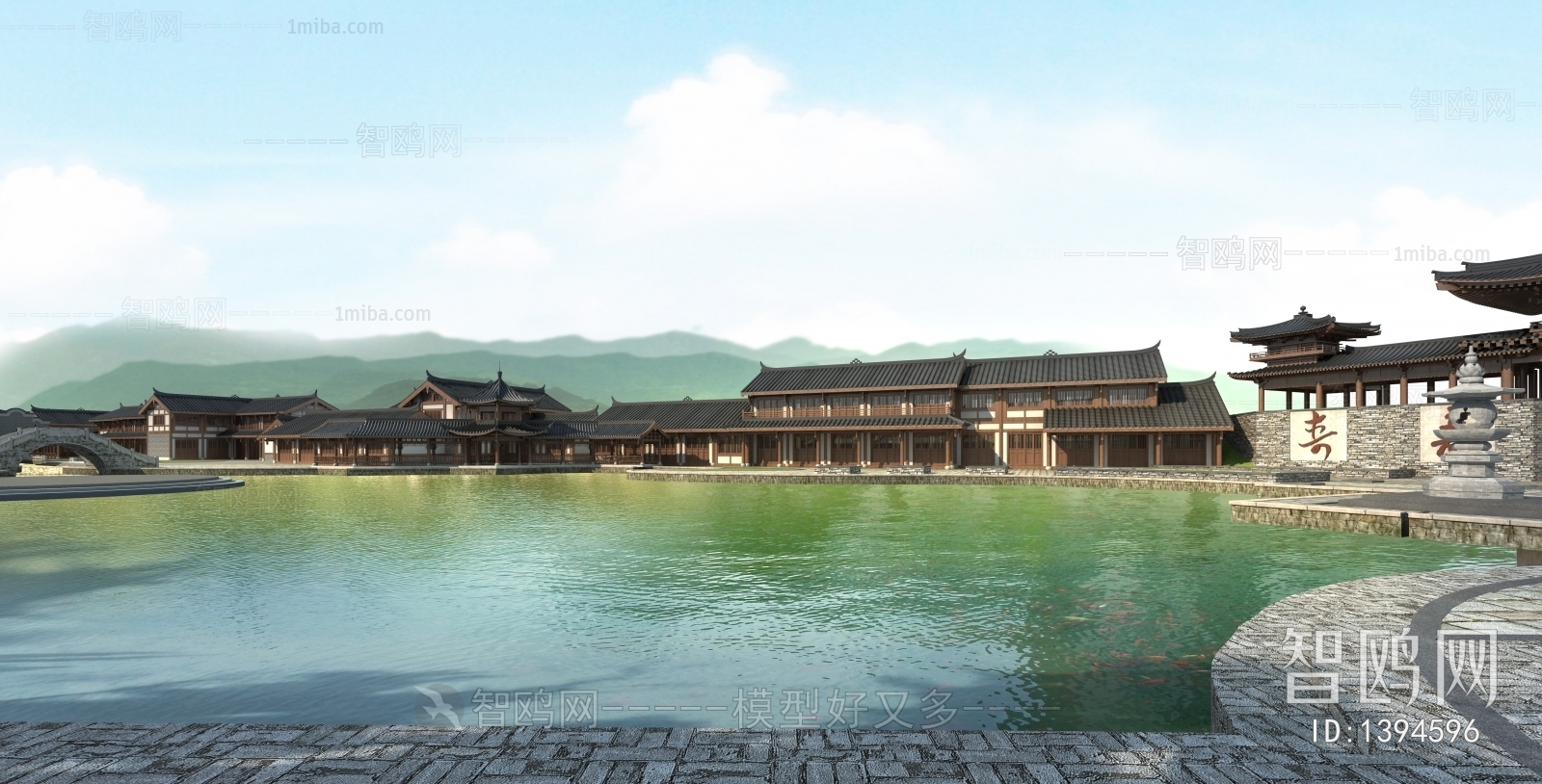 新中式古建筑景观