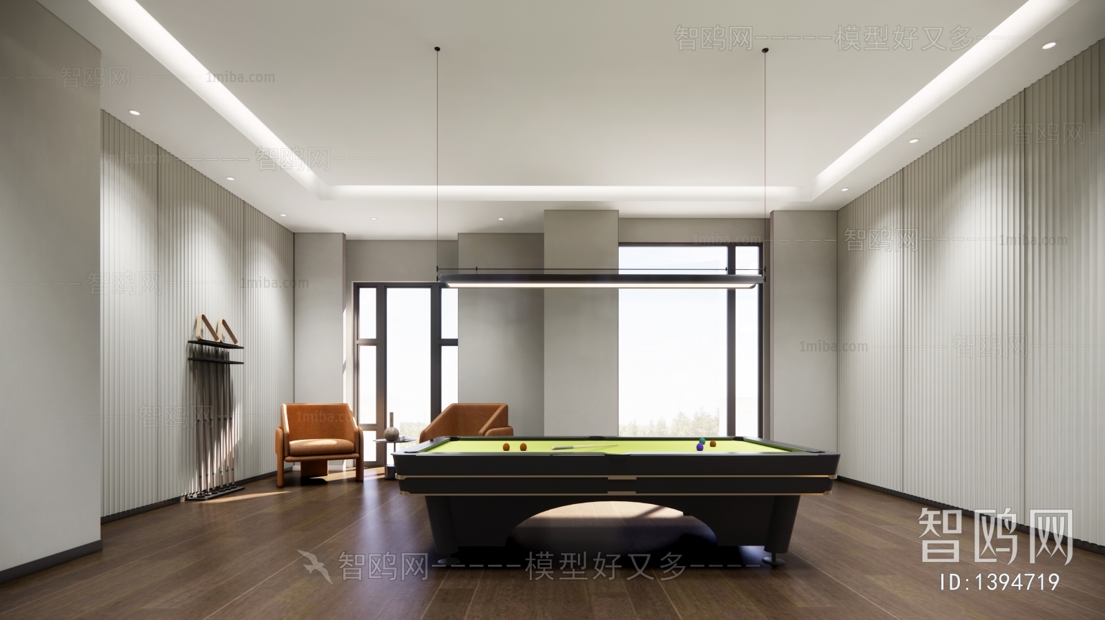 Modern Billiards Room