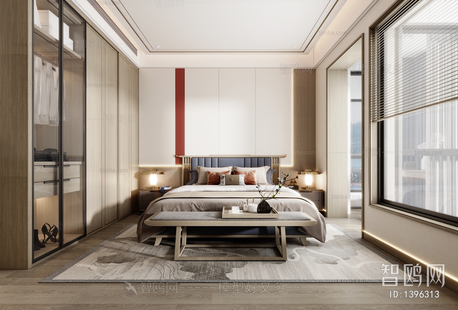 New Chinese Style Bedroom