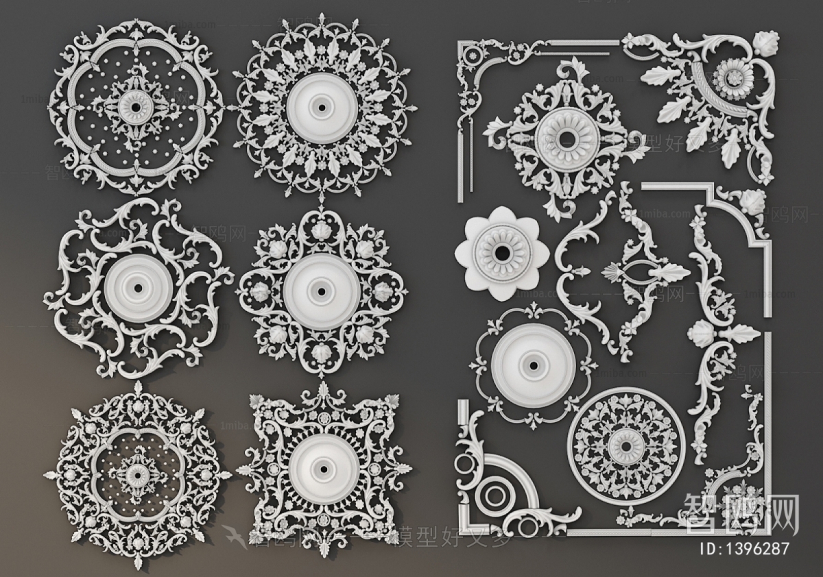 欧式石膏花雕花构件