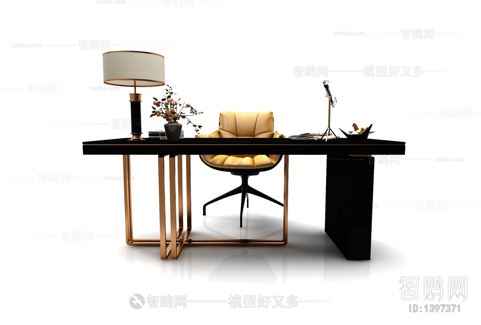 New Chinese Style Computer Desk And Chair