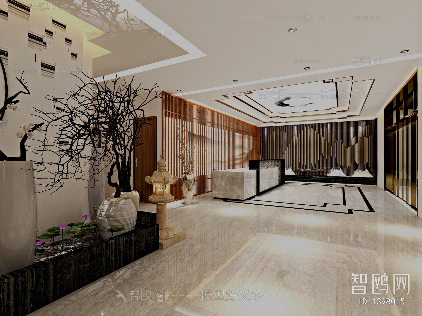 New Chinese Style Office Reception Desk