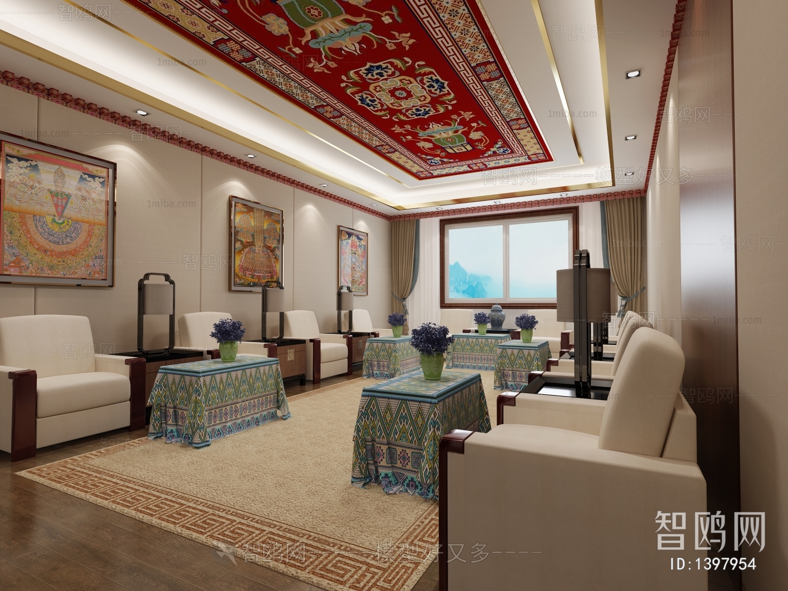 Southeast Asian Style Reception Room