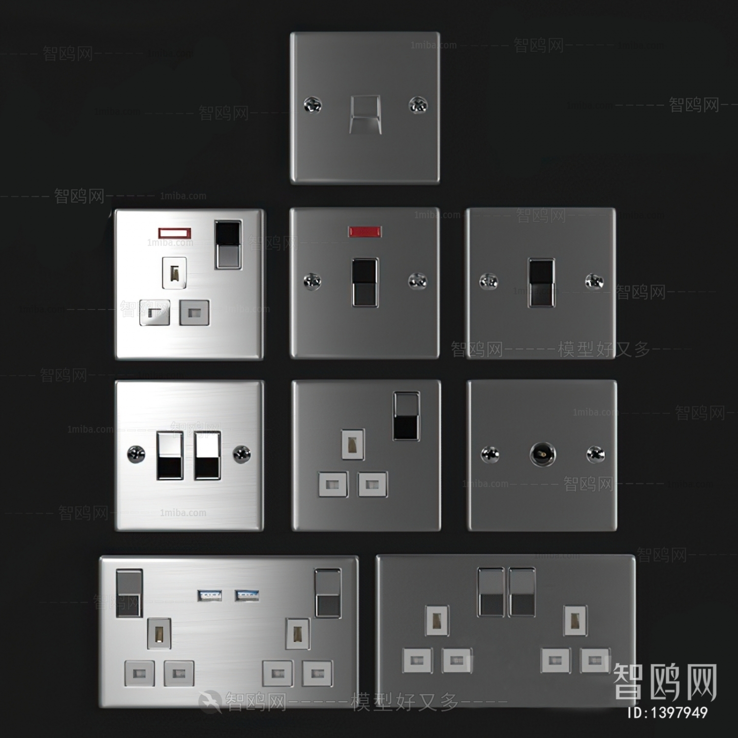 Modern Switch Socket Panel