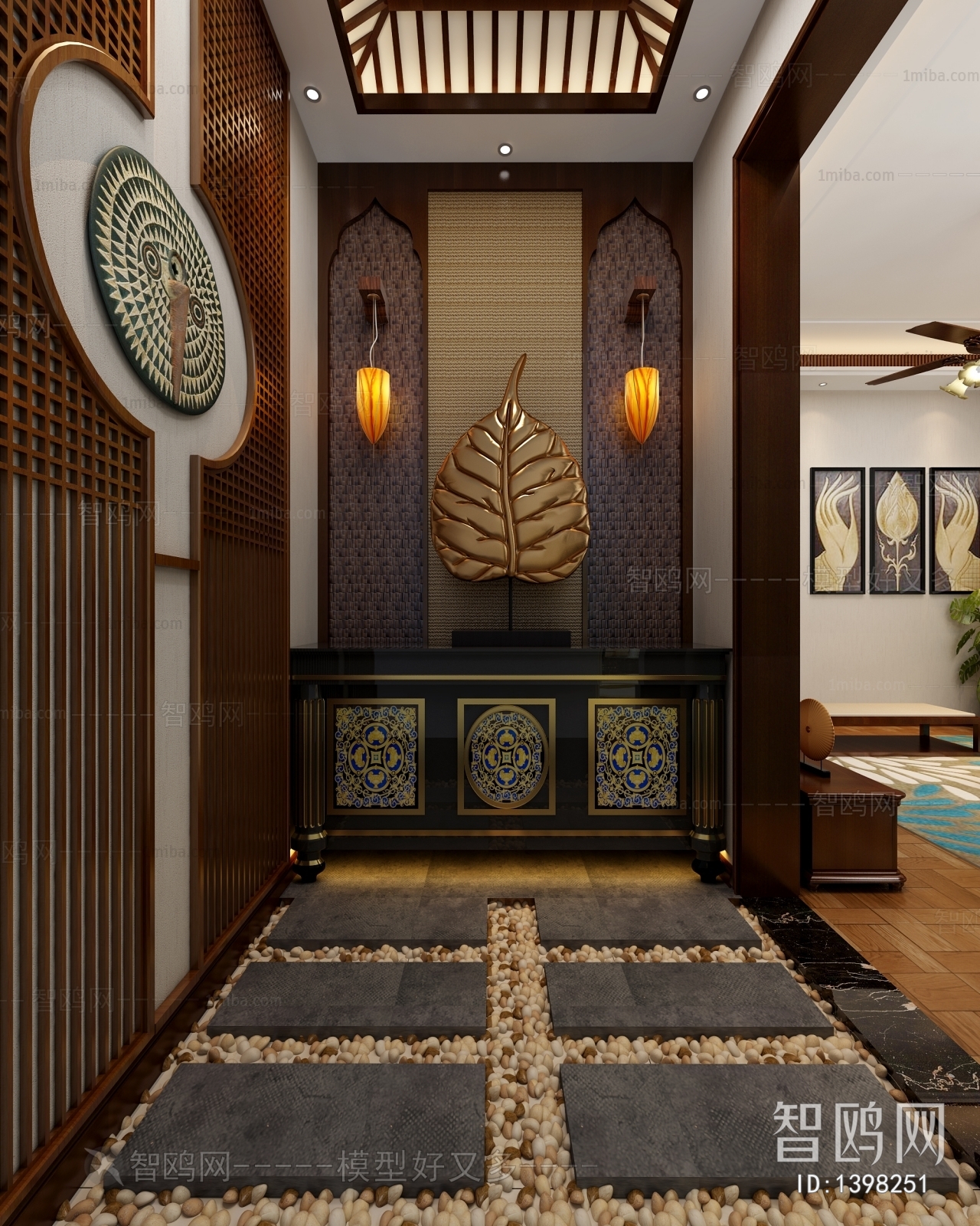 Southeast Asian Style Hallway