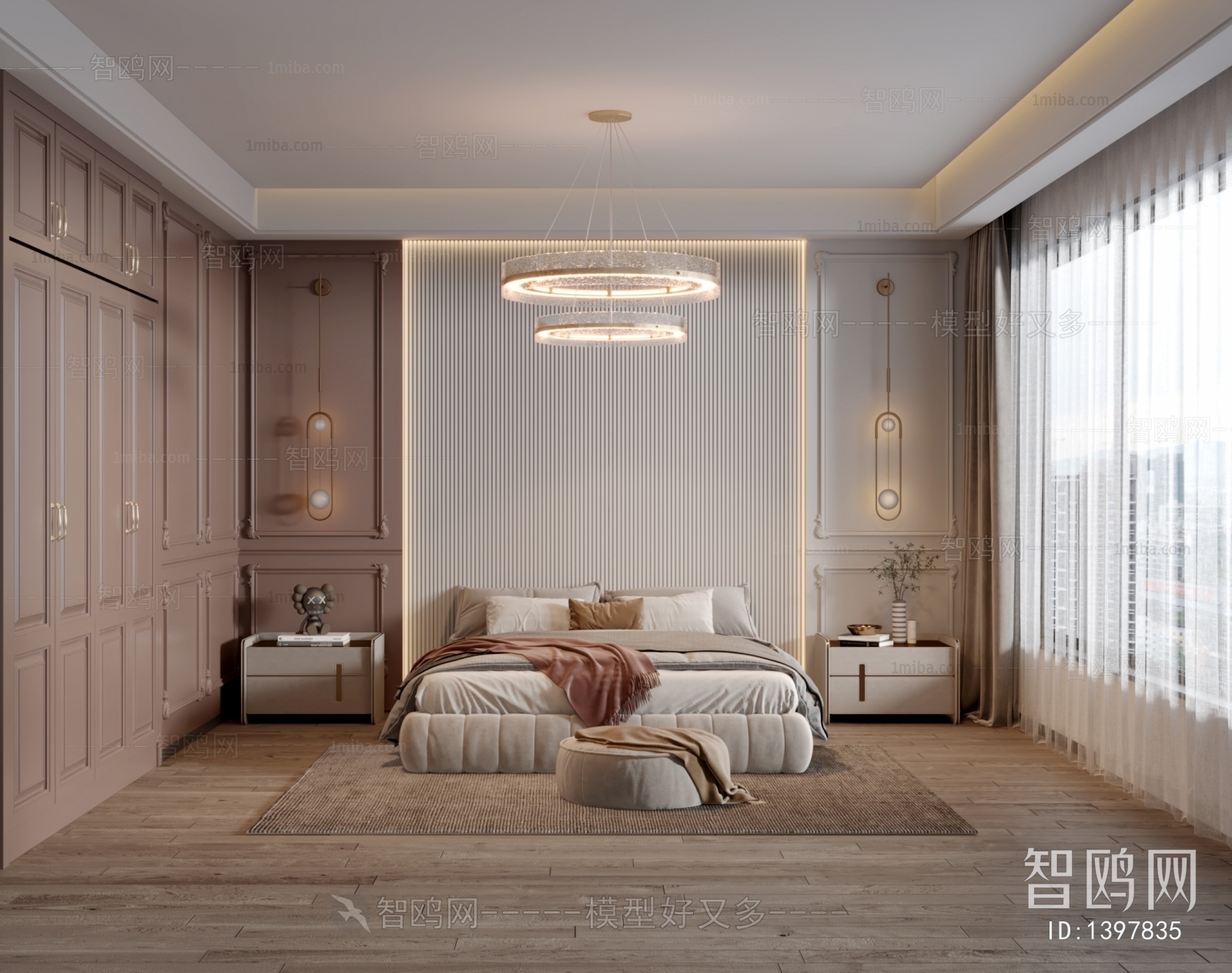 Simple European Style Bedroom