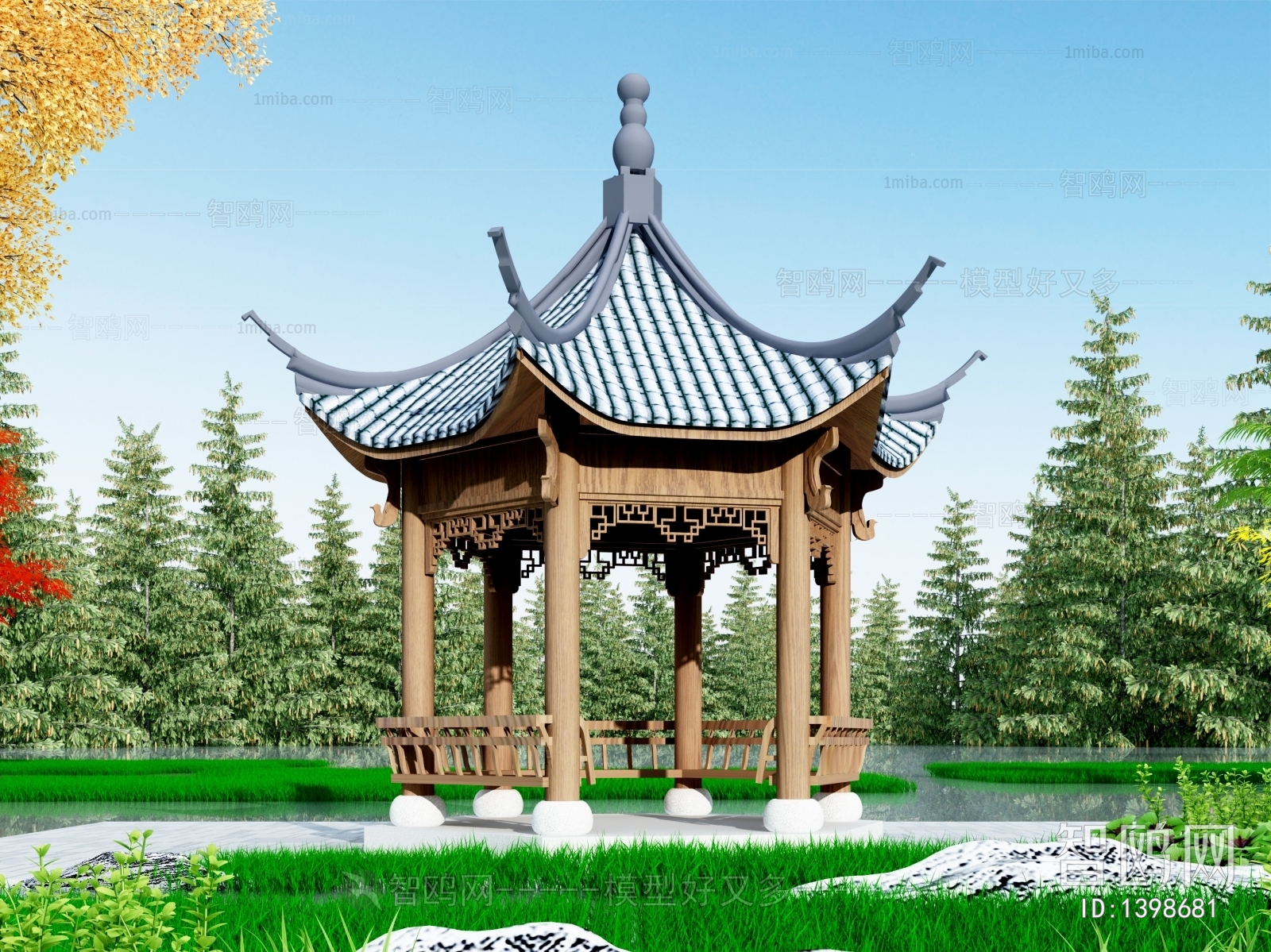 Chinese Style Ancient Architectural Buildings