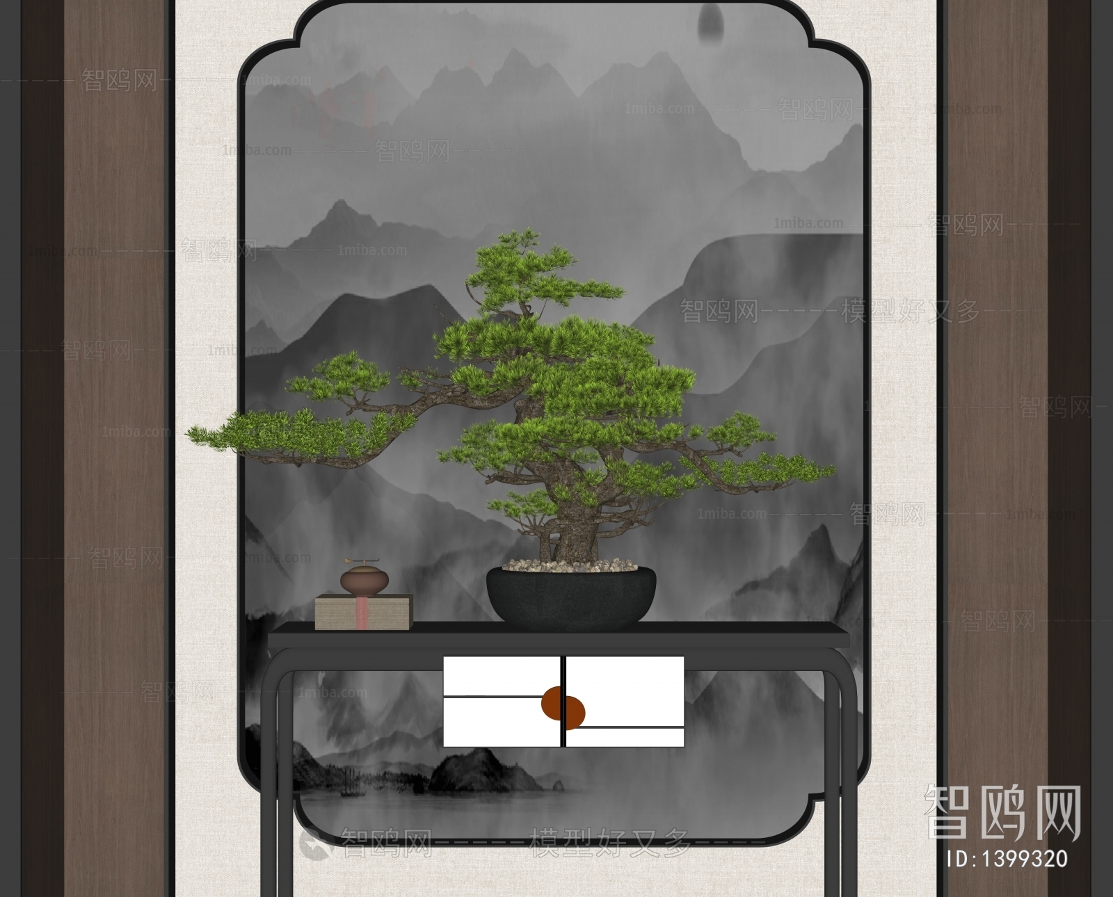 New Chinese Style Potted Green Plant