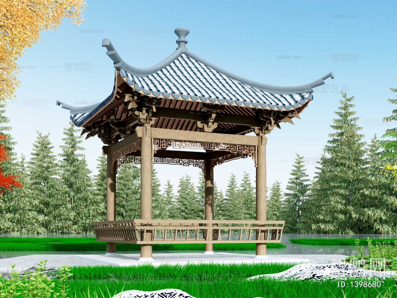 Chinese Style Ancient Architectural Buildings