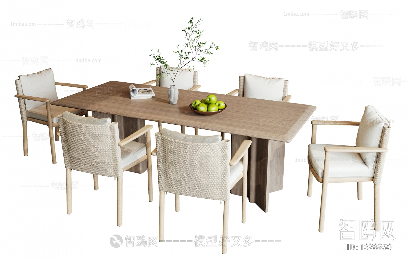 Wabi-sabi Style Dining Table And Chairs