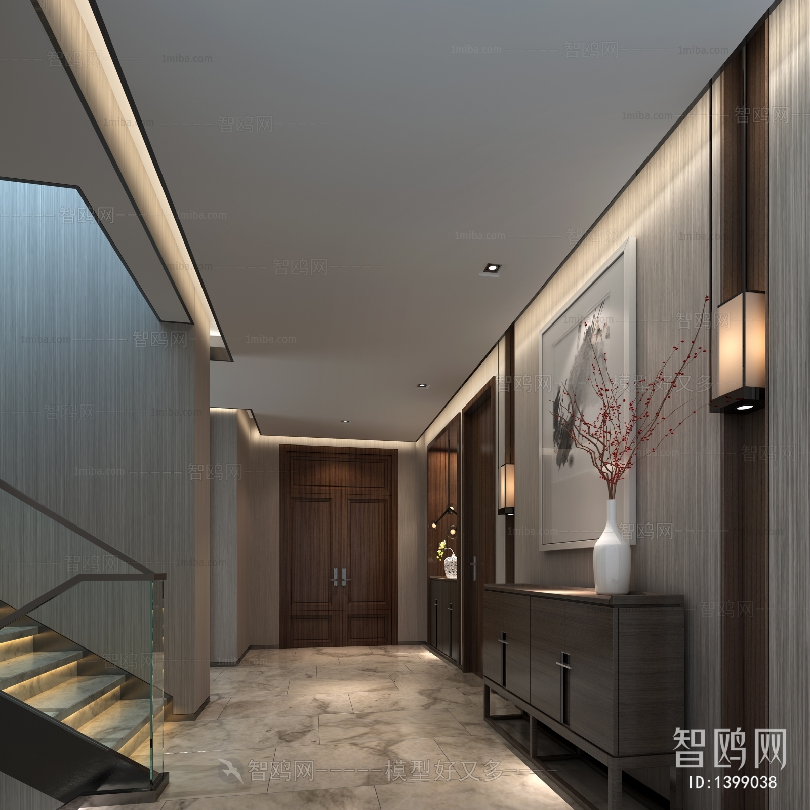 New Chinese Style Hallway