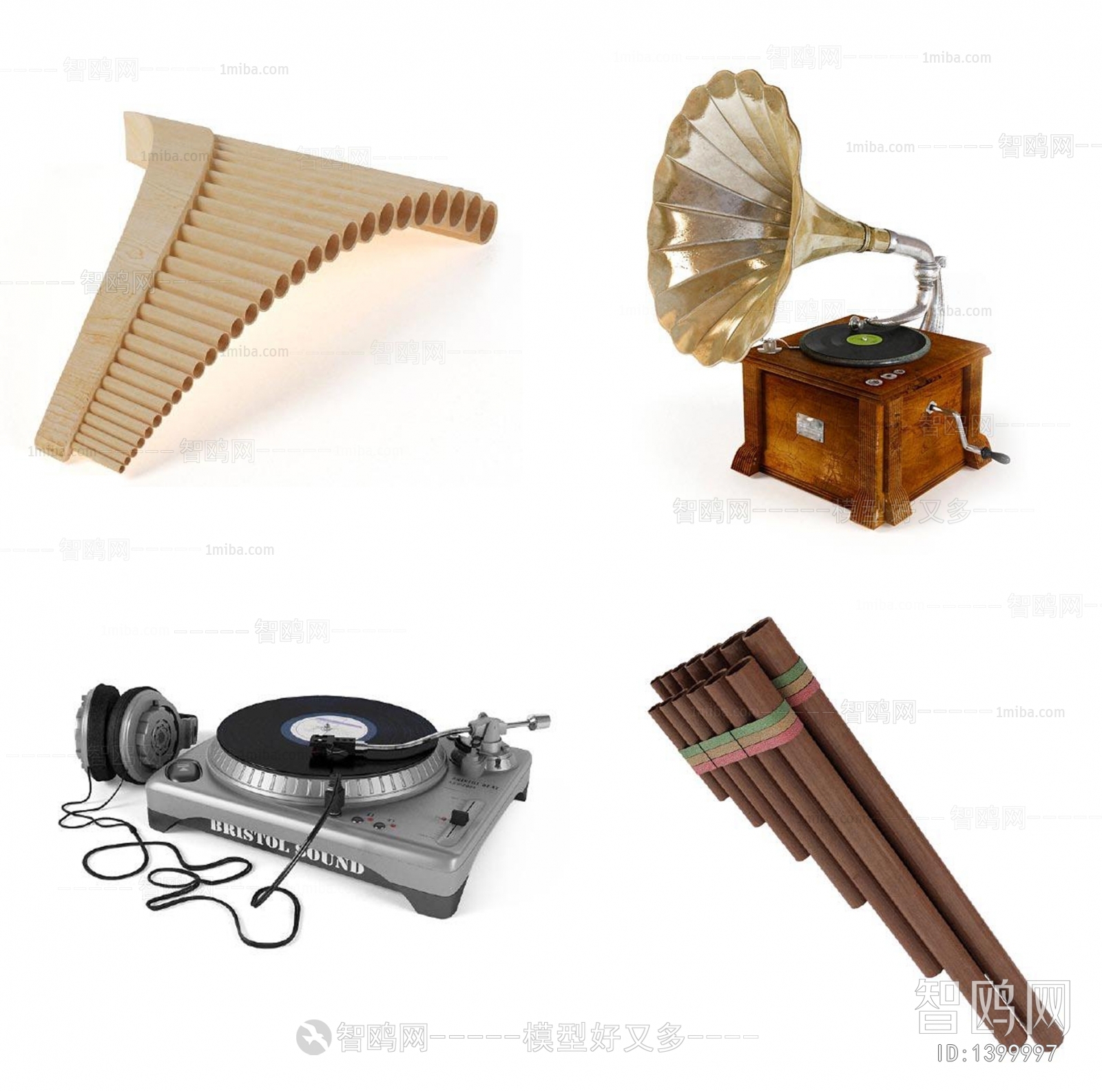 现代乐器 排箫 留声机 打碟机