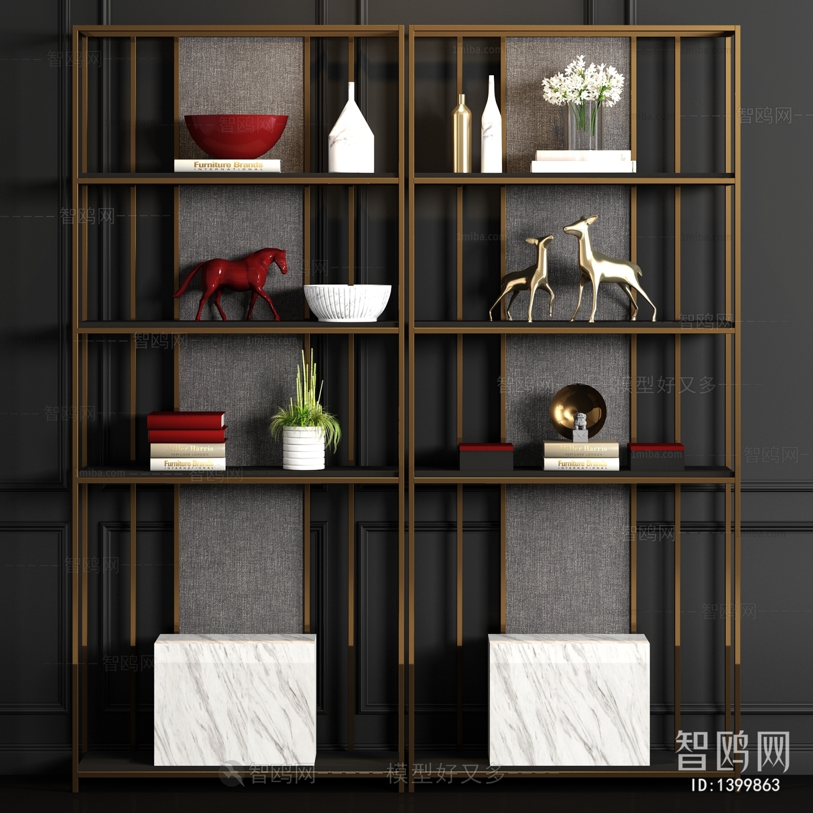 New Chinese Style Bookshelf