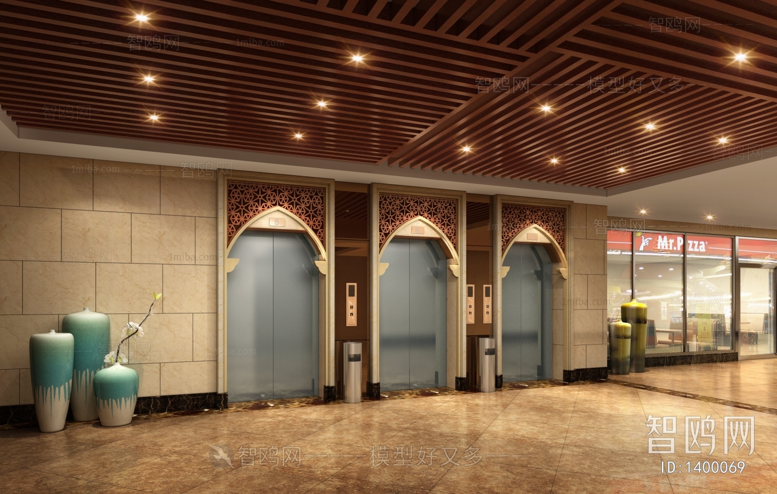 Chinese Style Elevator Hall