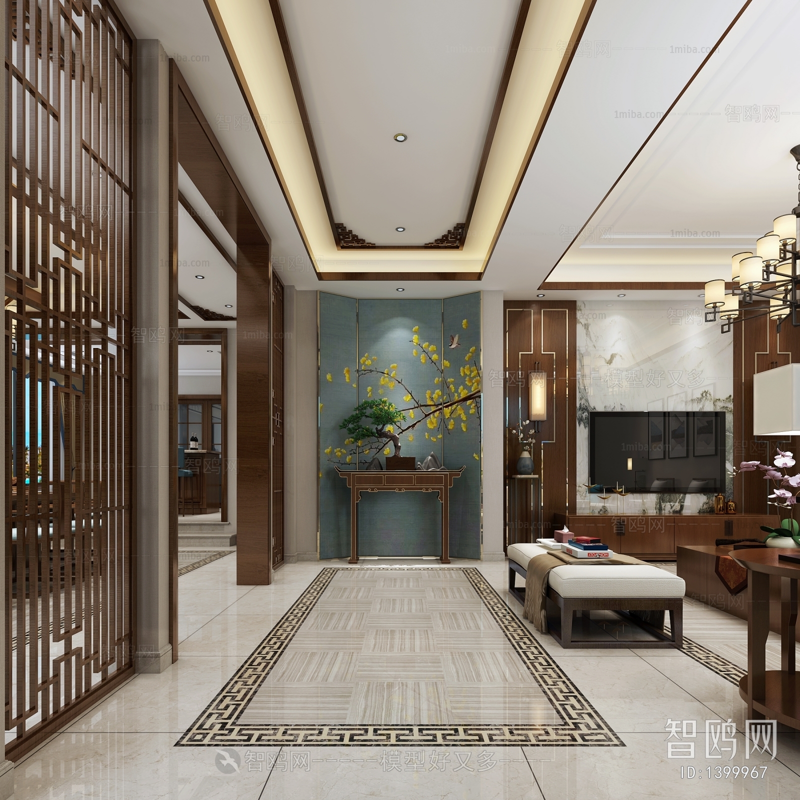 New Chinese Style Hallway