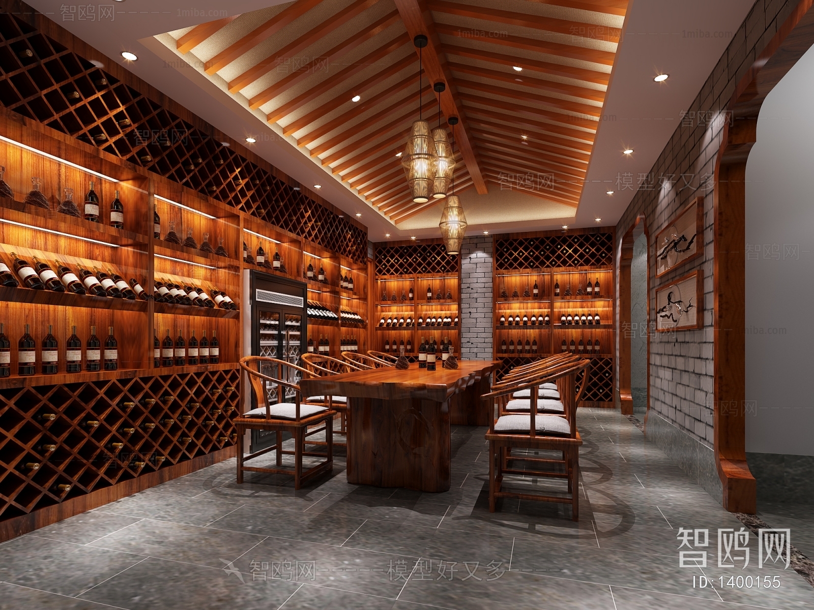 New Chinese Style Wine Cellar/Wine Tasting Room