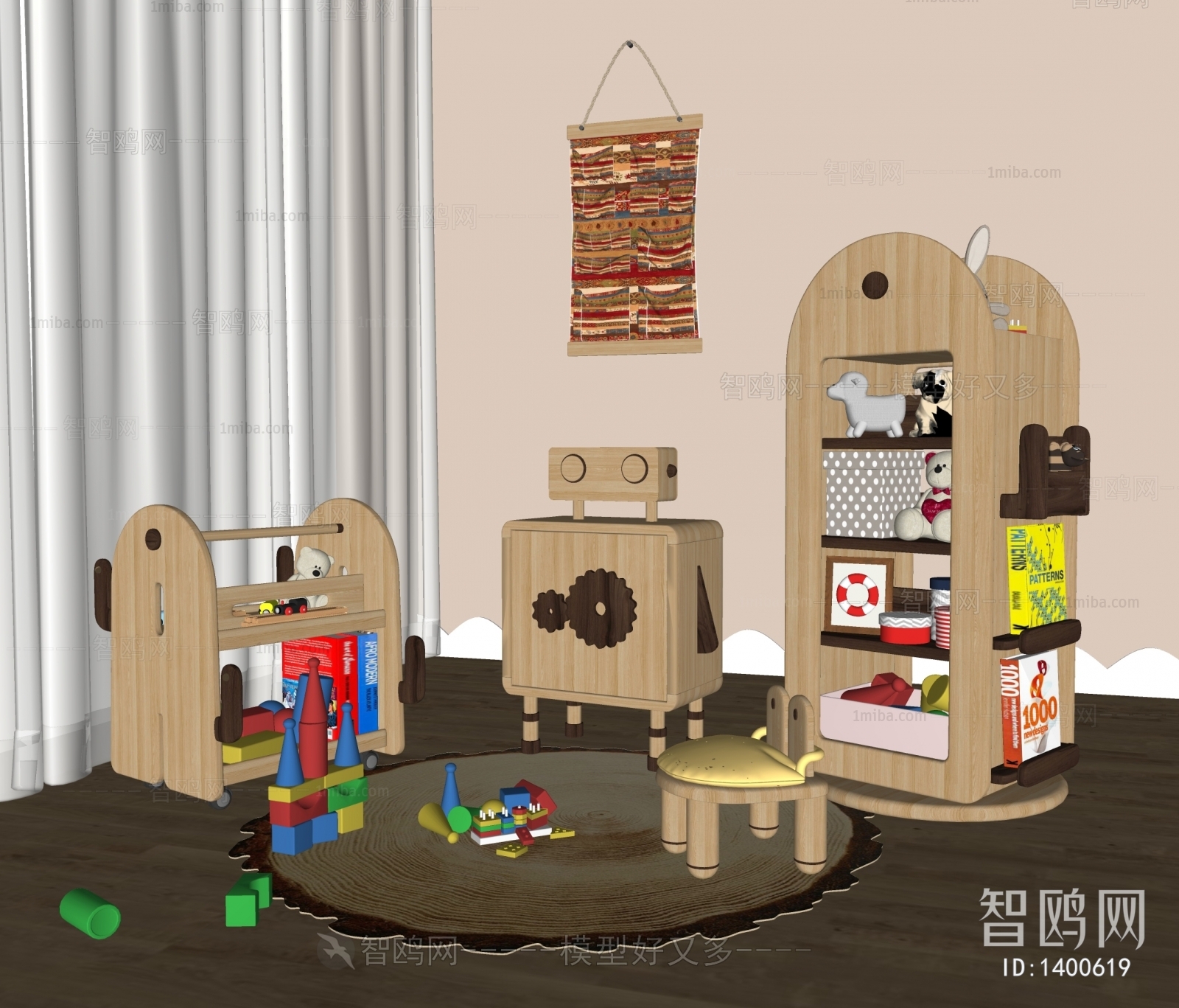 北欧实木儿童家具 儿童玩具