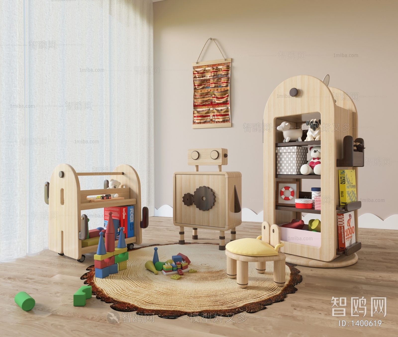 北欧实木儿童家具 儿童玩具