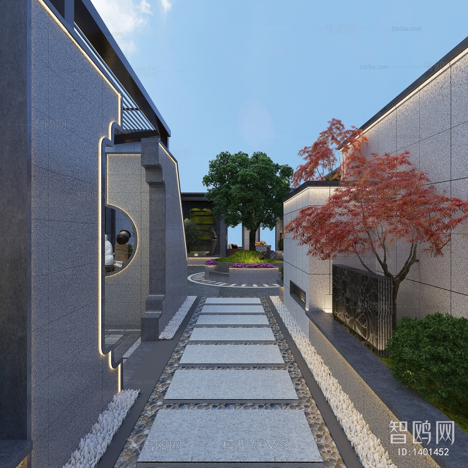 New Chinese Style Garden Landscape