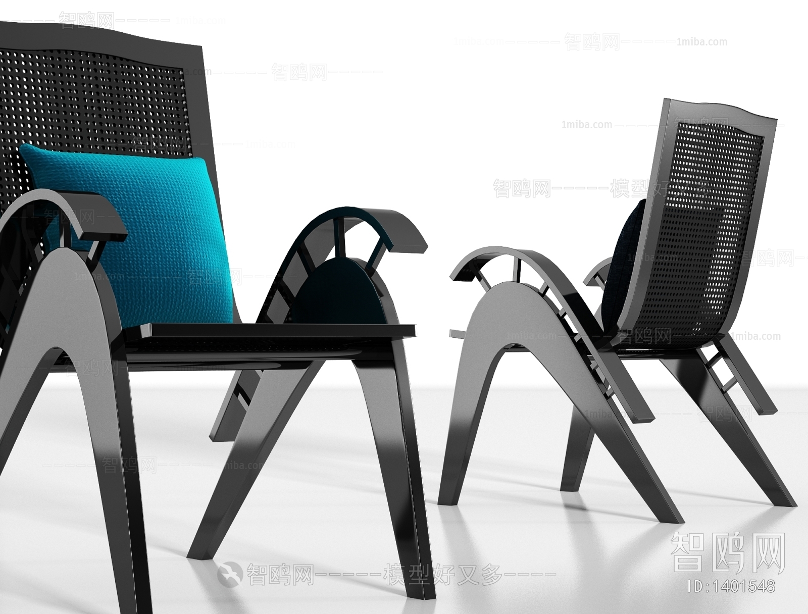 新中式实木单椅组合