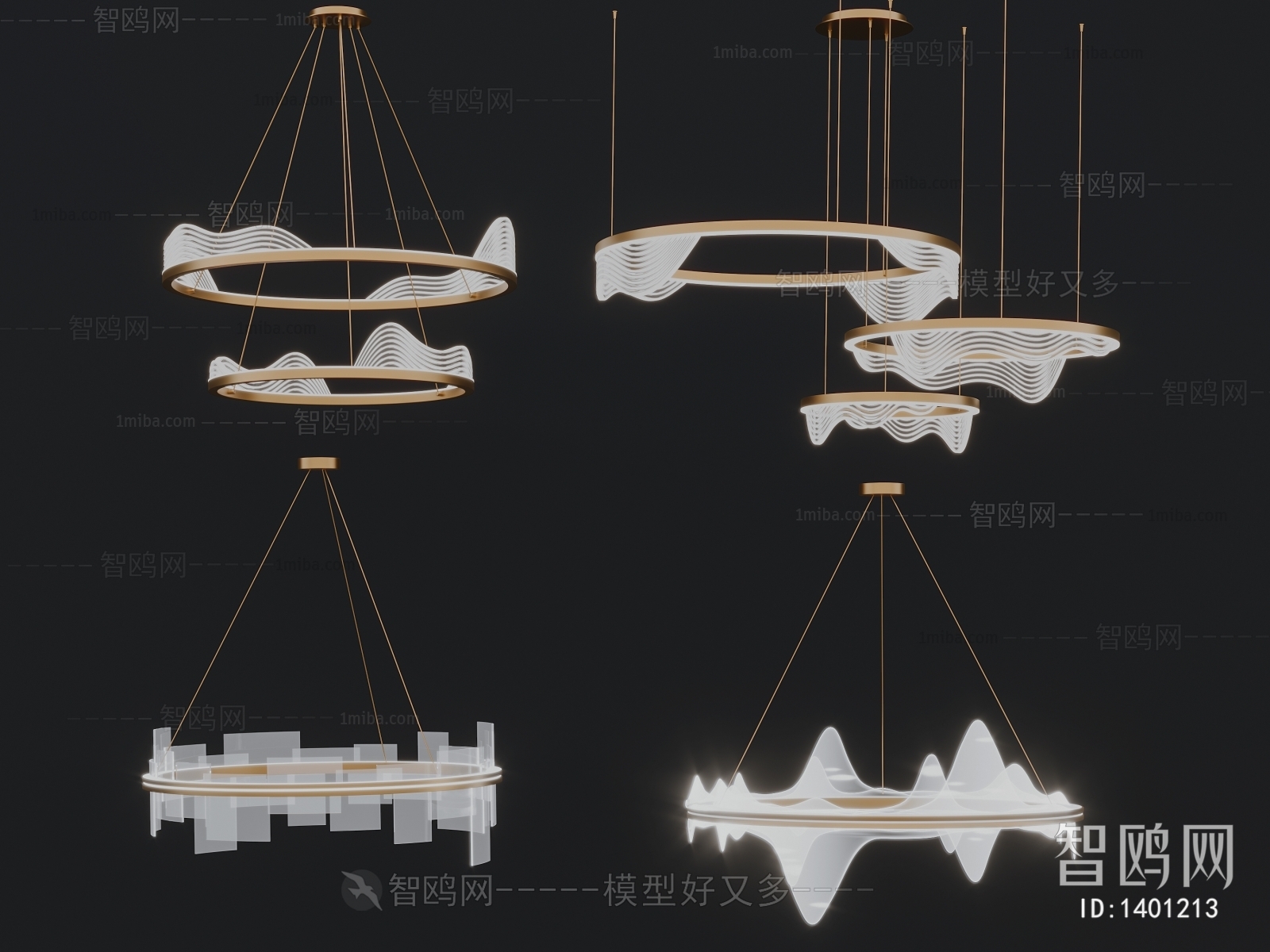 新中式吊灯组合