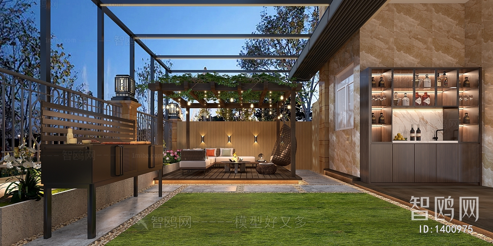 Modern Courtyard/landscape