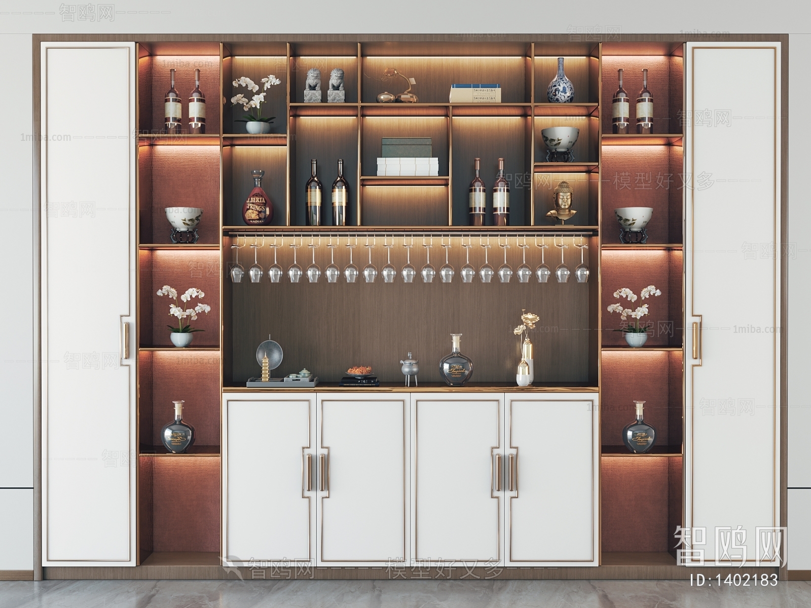 New Chinese Style Wine Cabinet