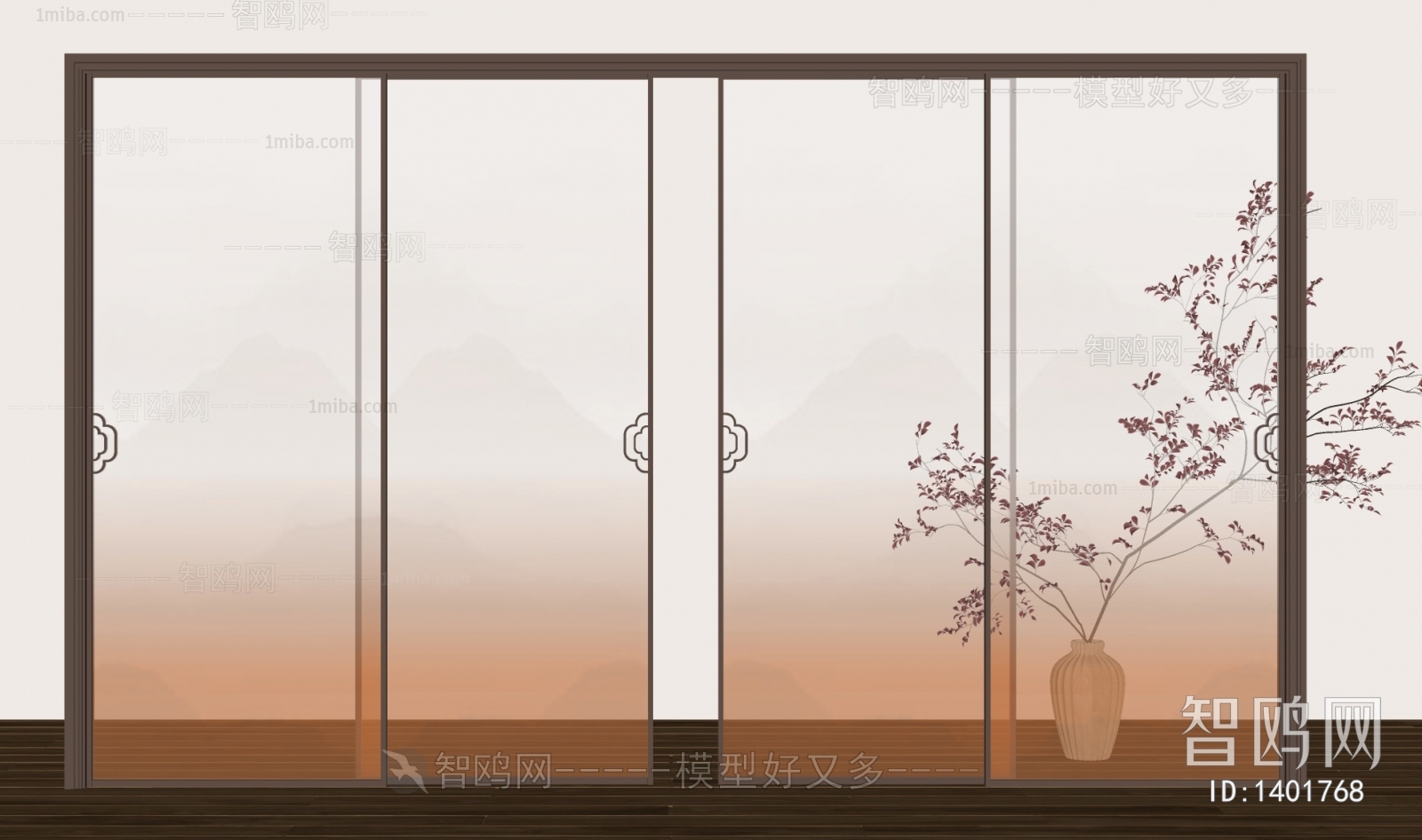 New Chinese Style Sliding Door