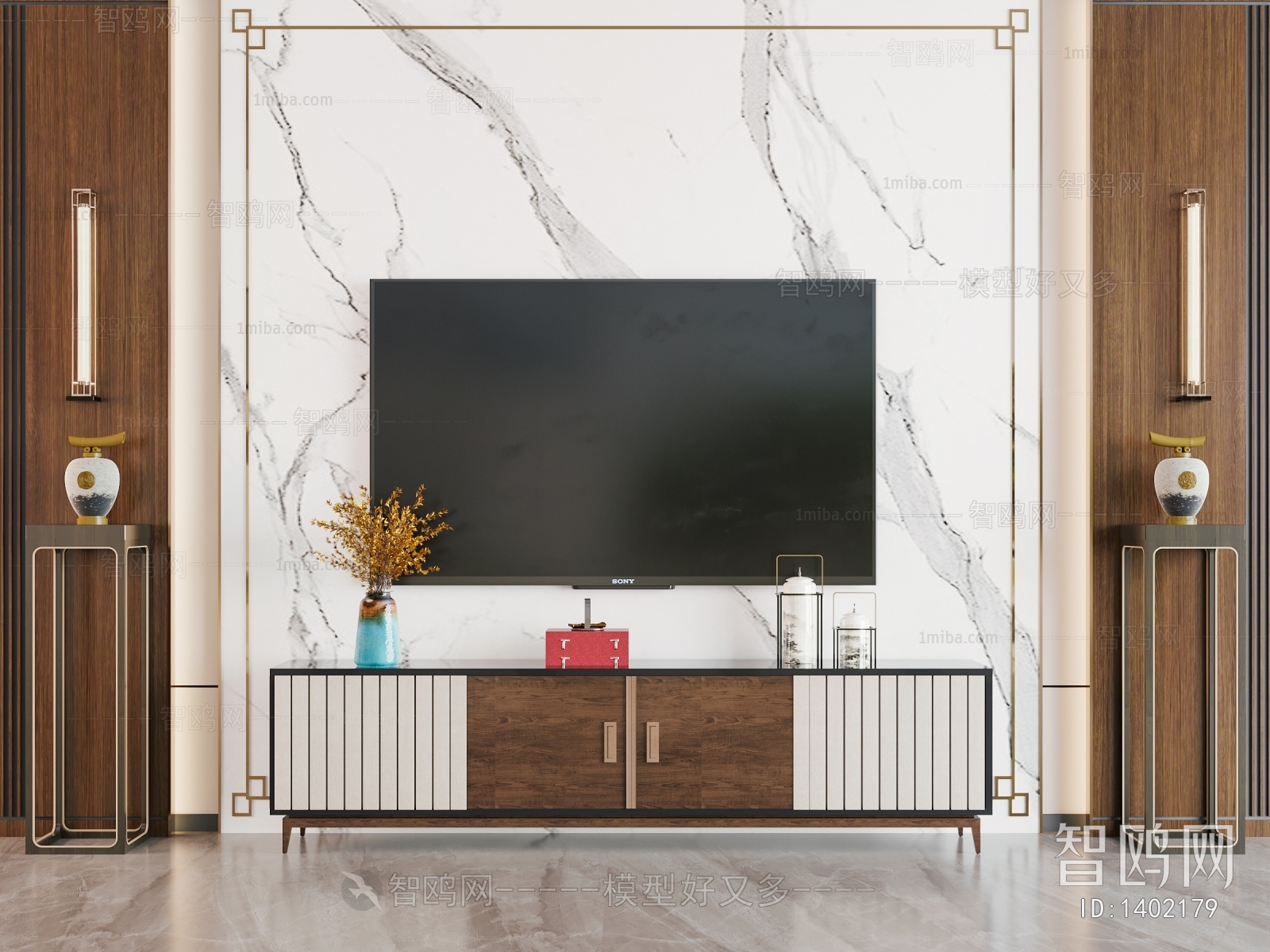 New Chinese Style TV Cabinet