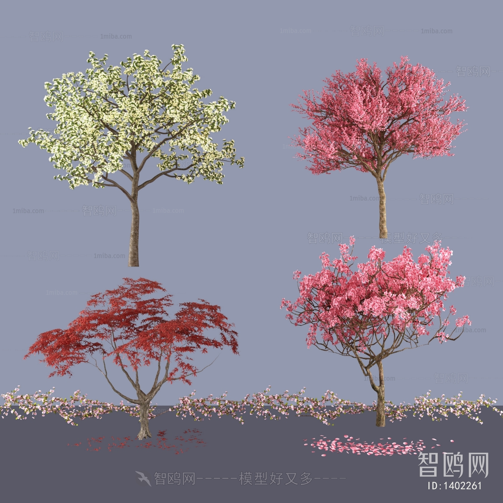 新中式樱花树
