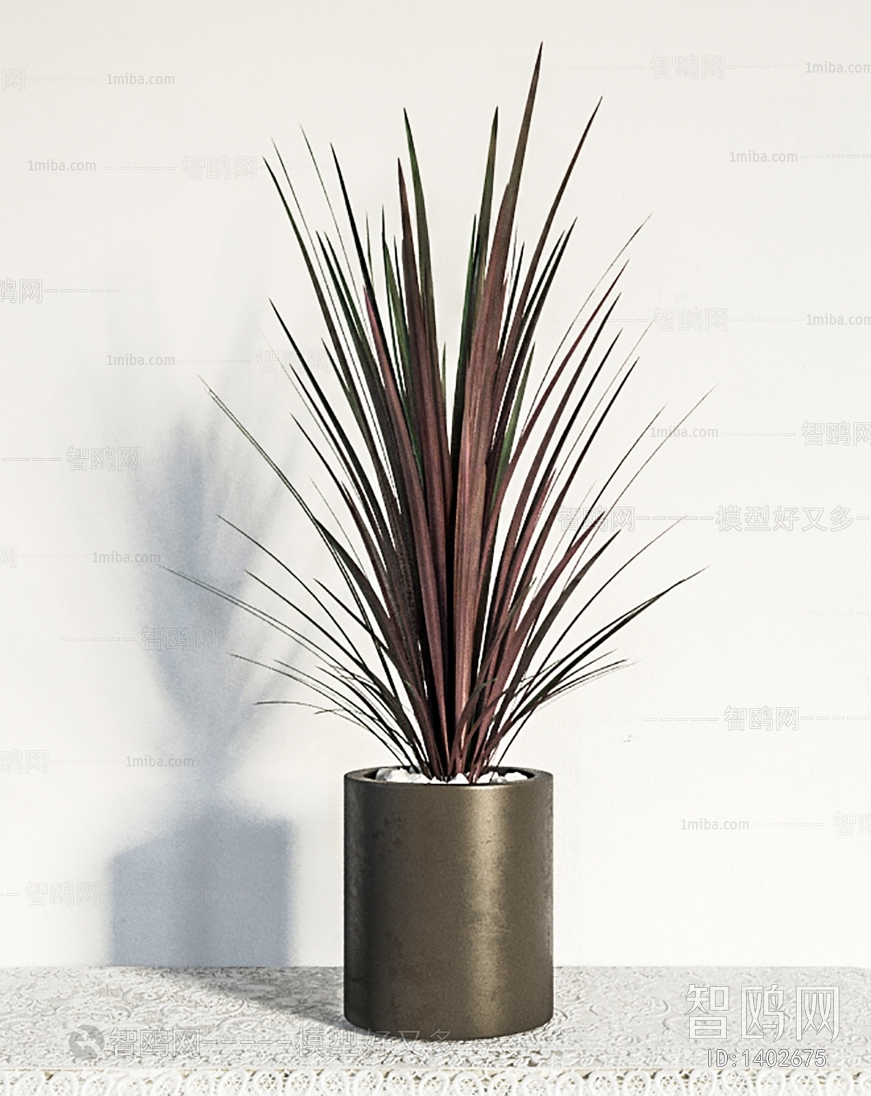 Modern Potted Green Plant