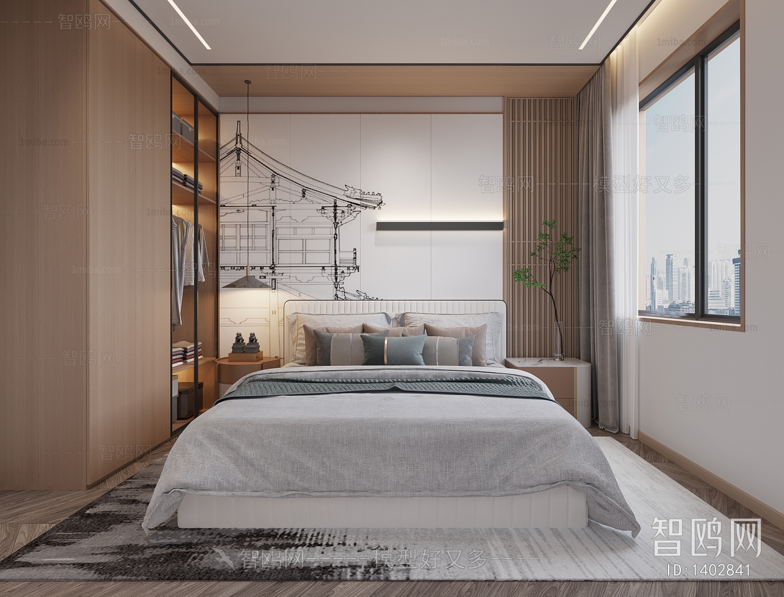 New Chinese Style Bedroom