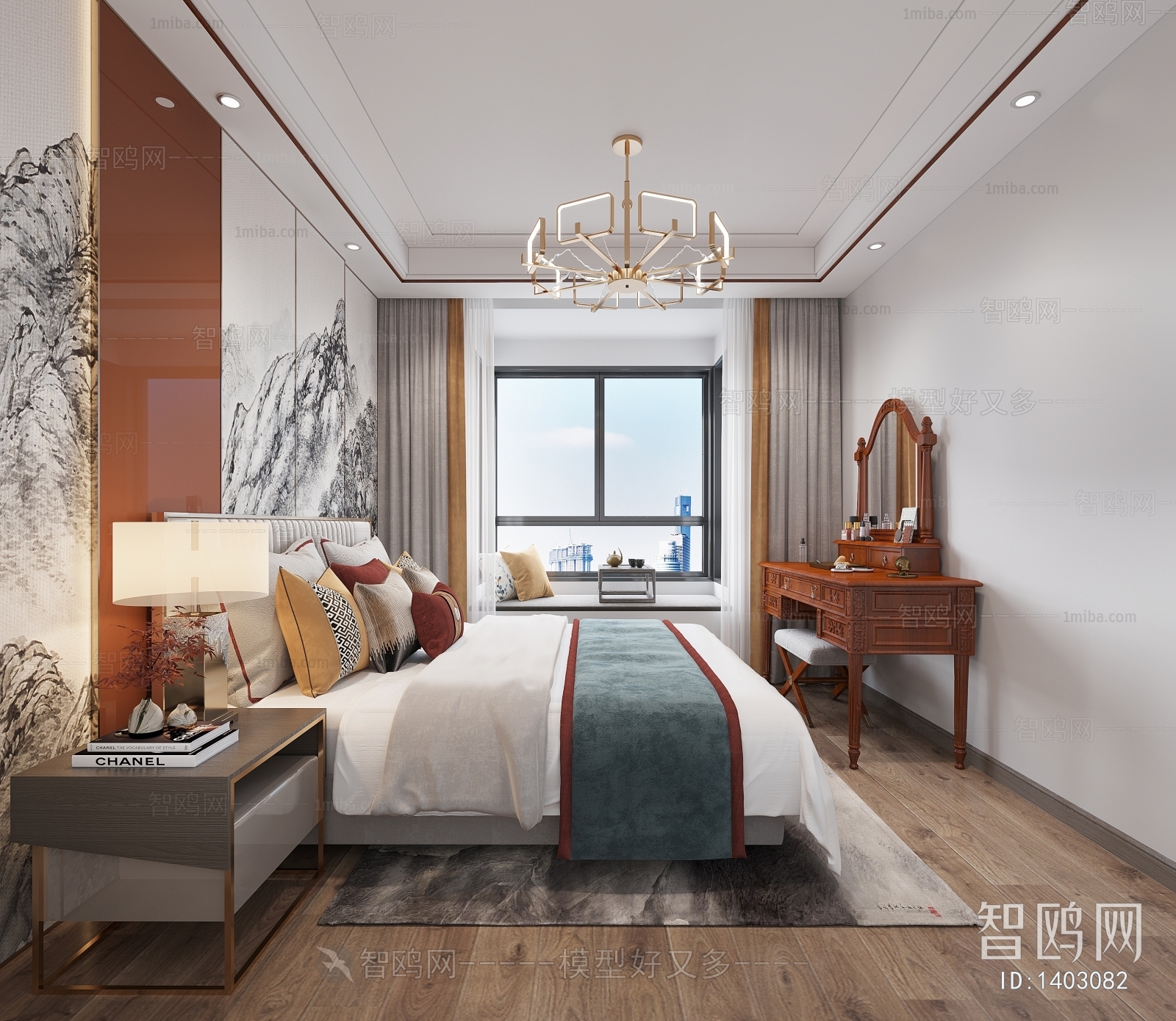 New Chinese Style Bedroom