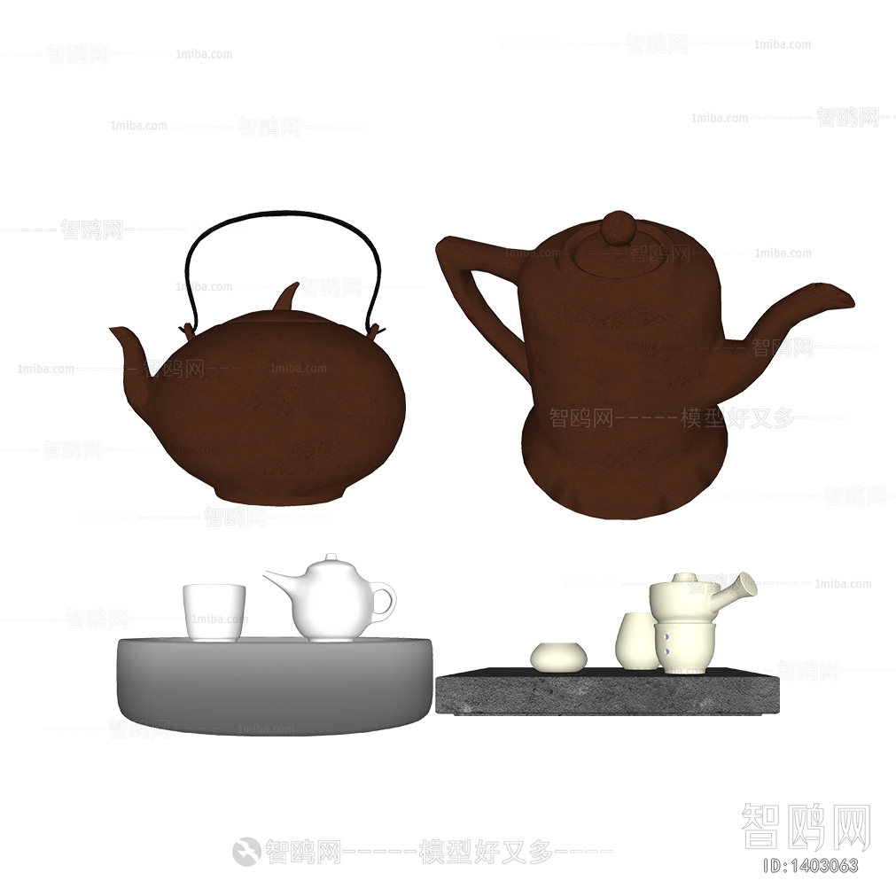 中式紫砂茶壶