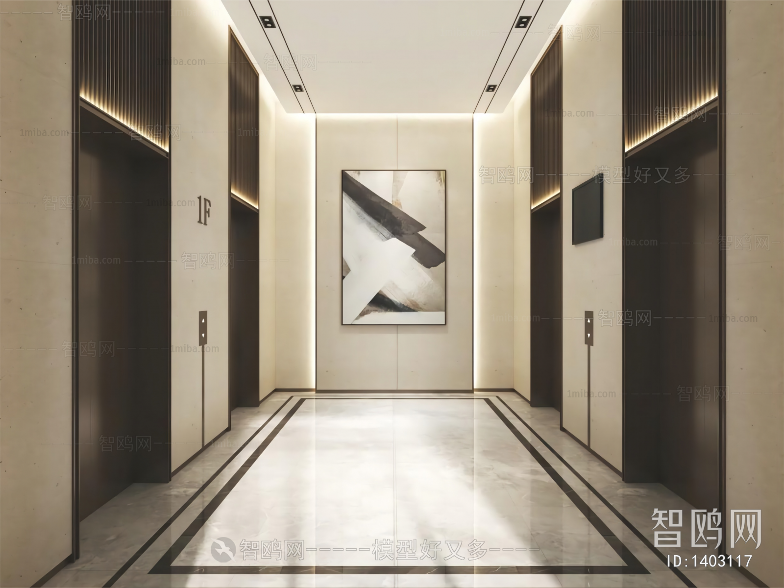 Modern Office Elevator Hall