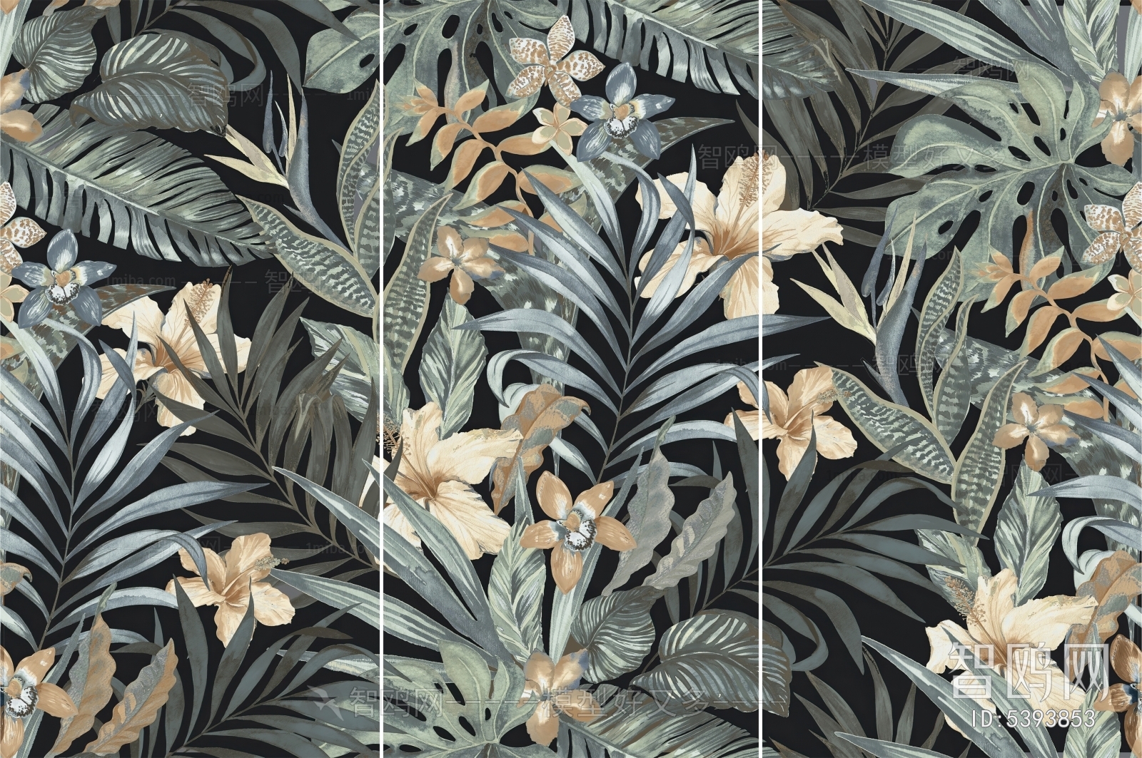 Animal And Plant Pattern Wallpaper