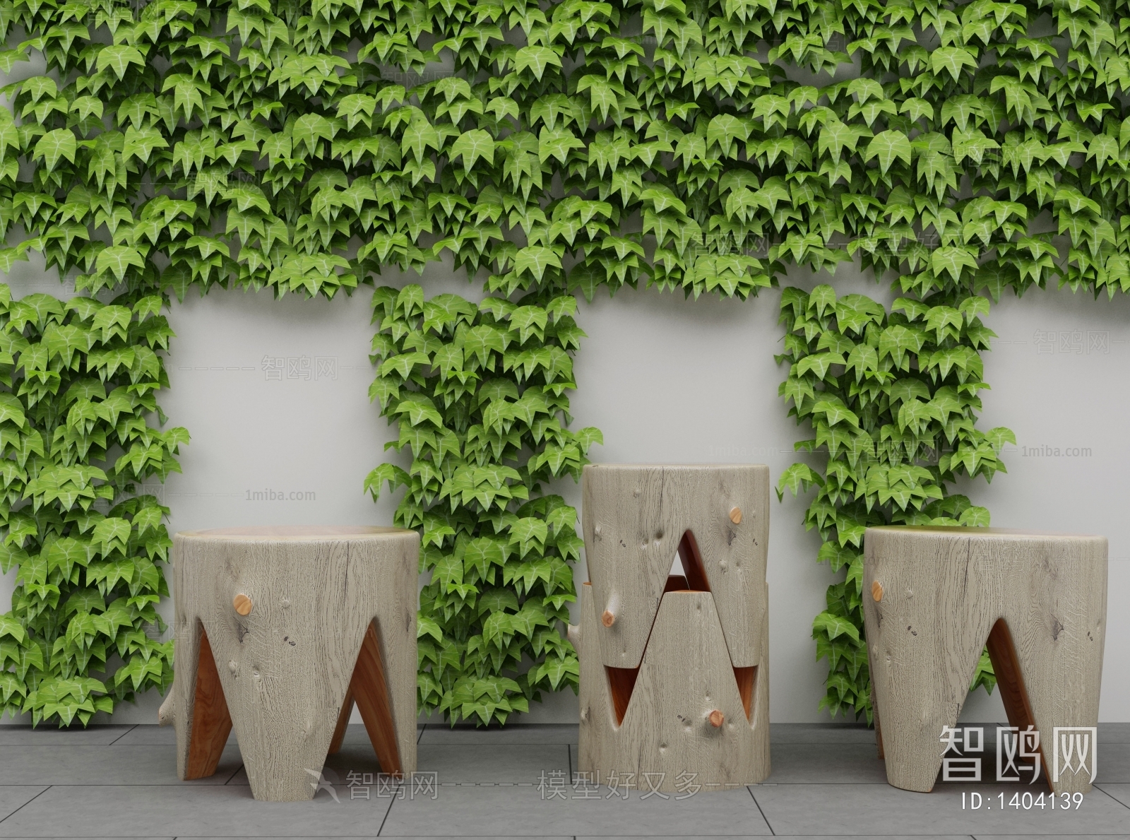 New Chinese Style Plant Wall