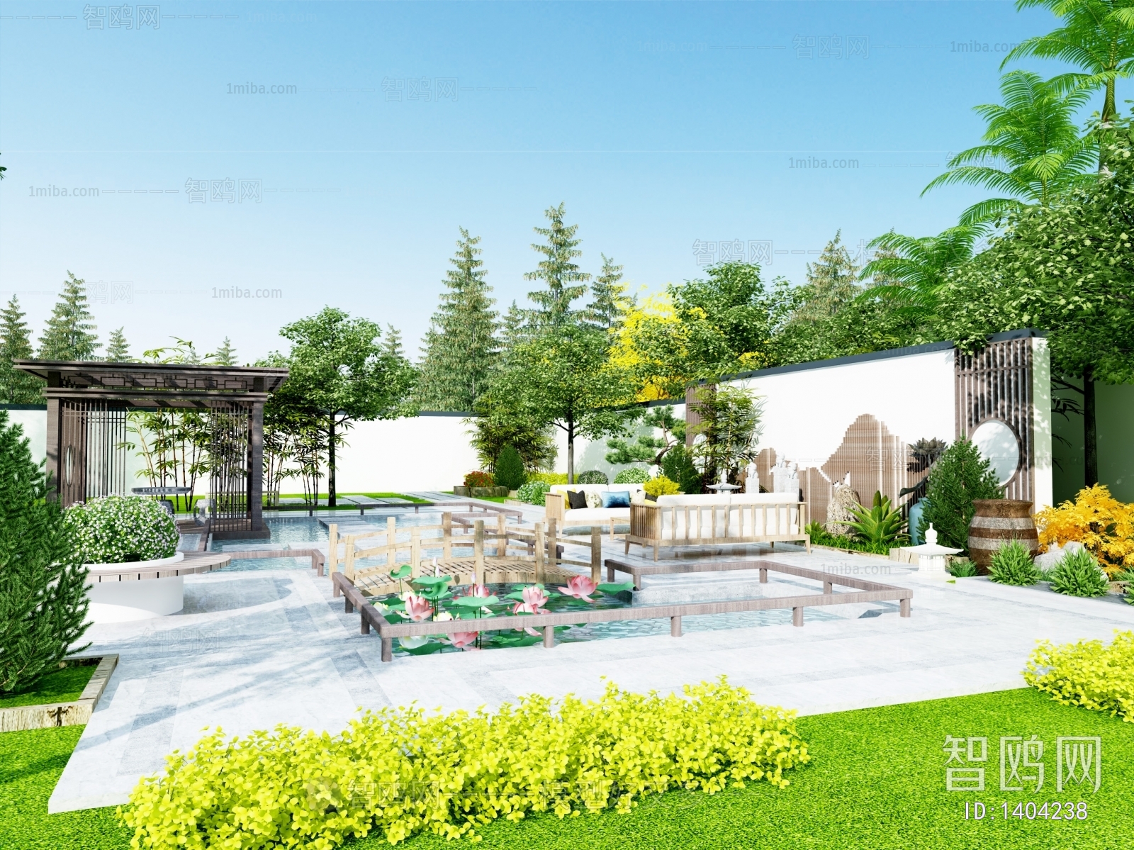 New Chinese Style Courtyard/landscape