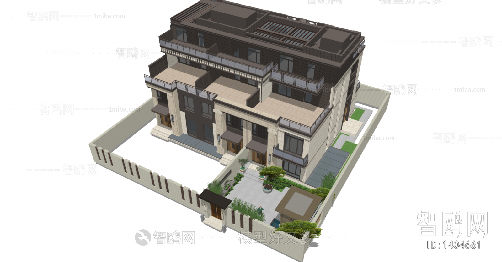 New Chinese Style Villa Appearance