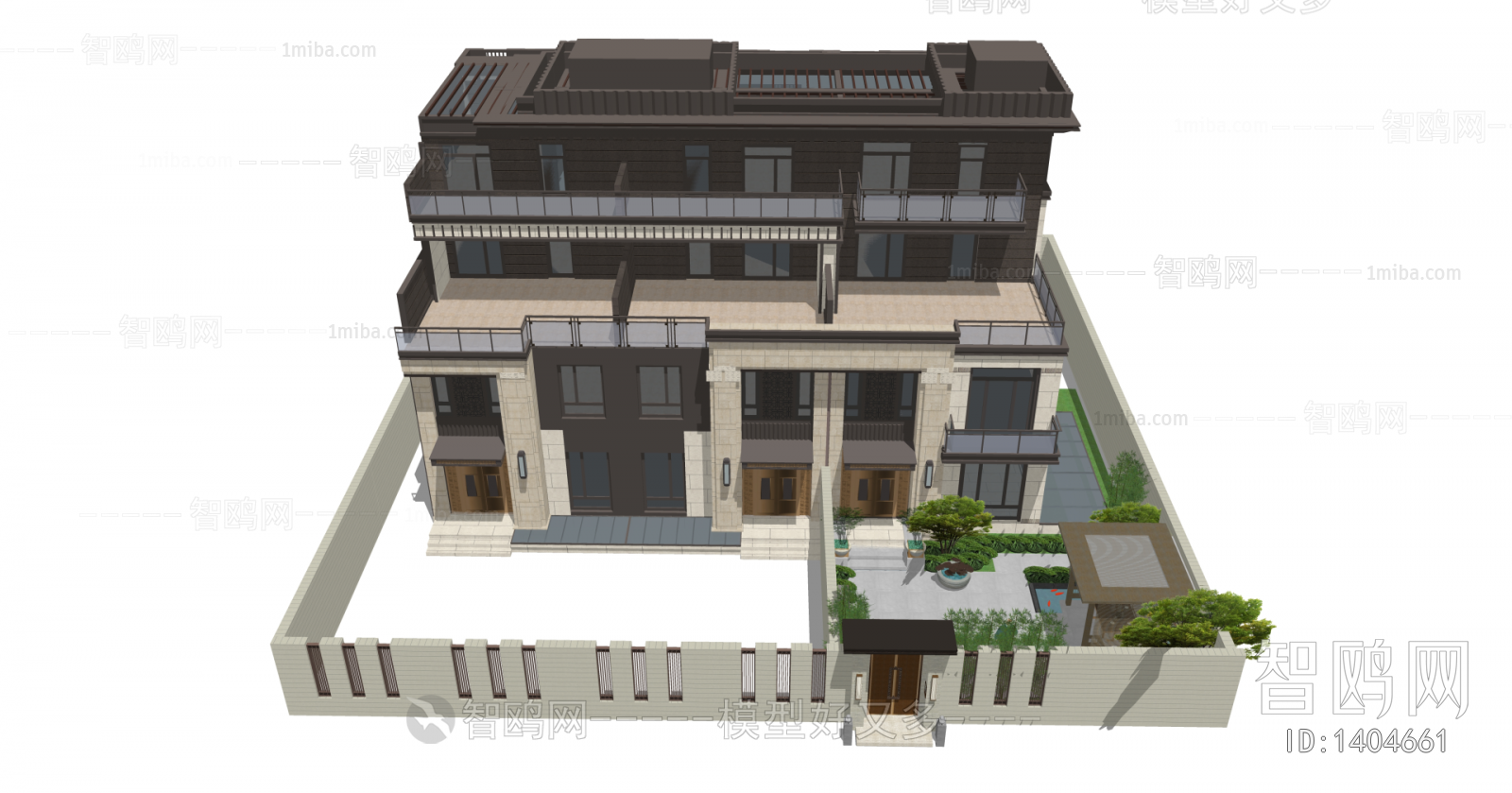 New Chinese Style Villa Appearance